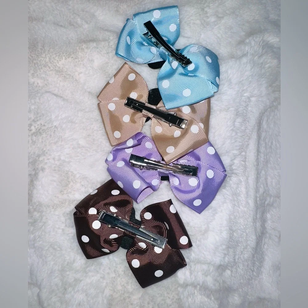 NIB Minnie 4pc Hair Clip Set